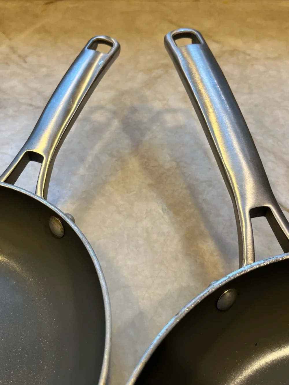 Calphalon® Ceramic Nonstick 8" and 10" Frying Pan Set, Silver Ash - Picture 3 of 5